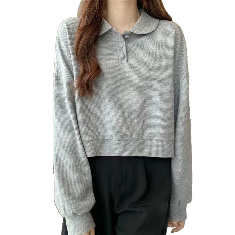 Kvinders afslappede polo shirt sweater med knap detaljer Stilla