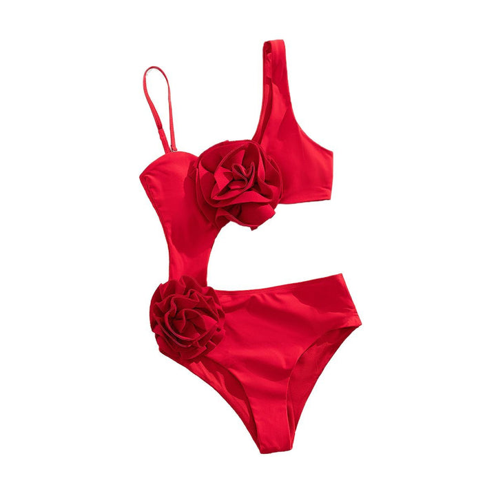 Dame En-sidet Badedragt med elegante Blomstermotiver og komfortabel pasform Stilla
