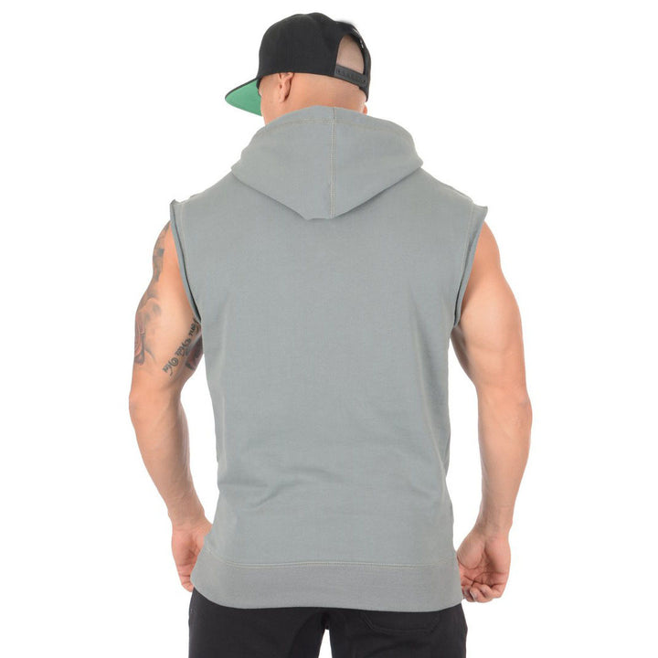Herre ærmeløs Fitness Hoodie Stilla