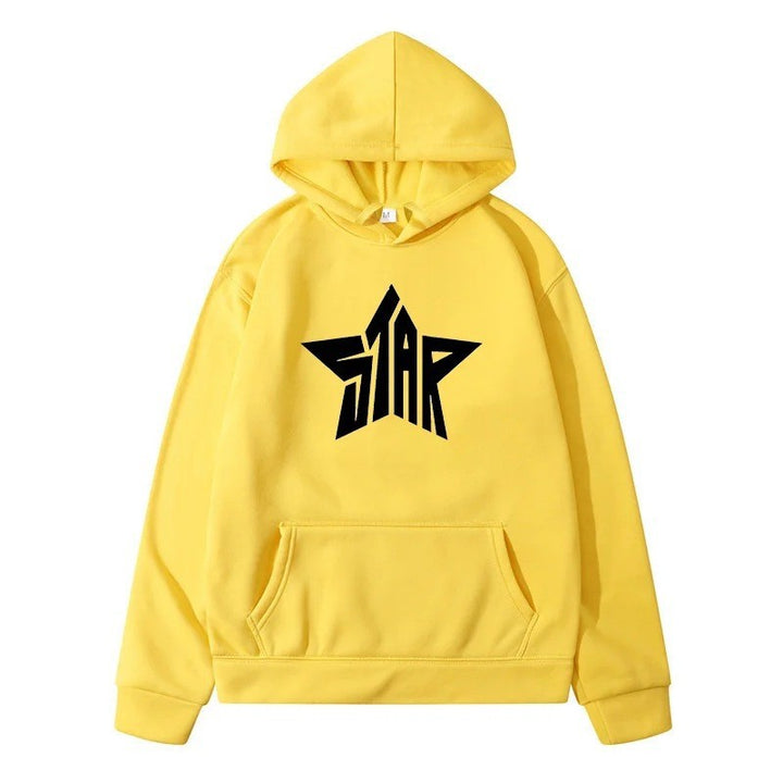 Dame hoodie med stilfuld stjernemotiv Skovae