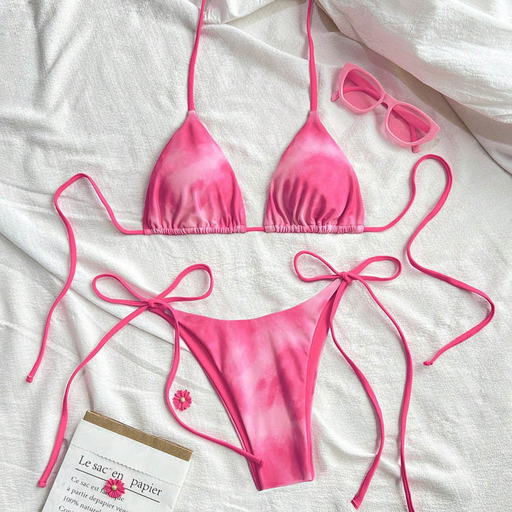 Dame triangel-bikini med justerbare stropper Skovae