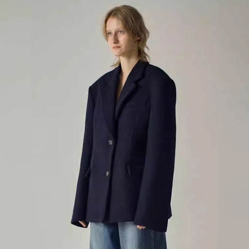Damer elegant oversized blazer med sofistikeret indvendig jakke Stilla