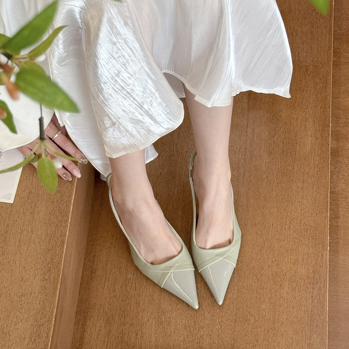 Dame Moderne Slingback Spidse Tå Hæle Stilla