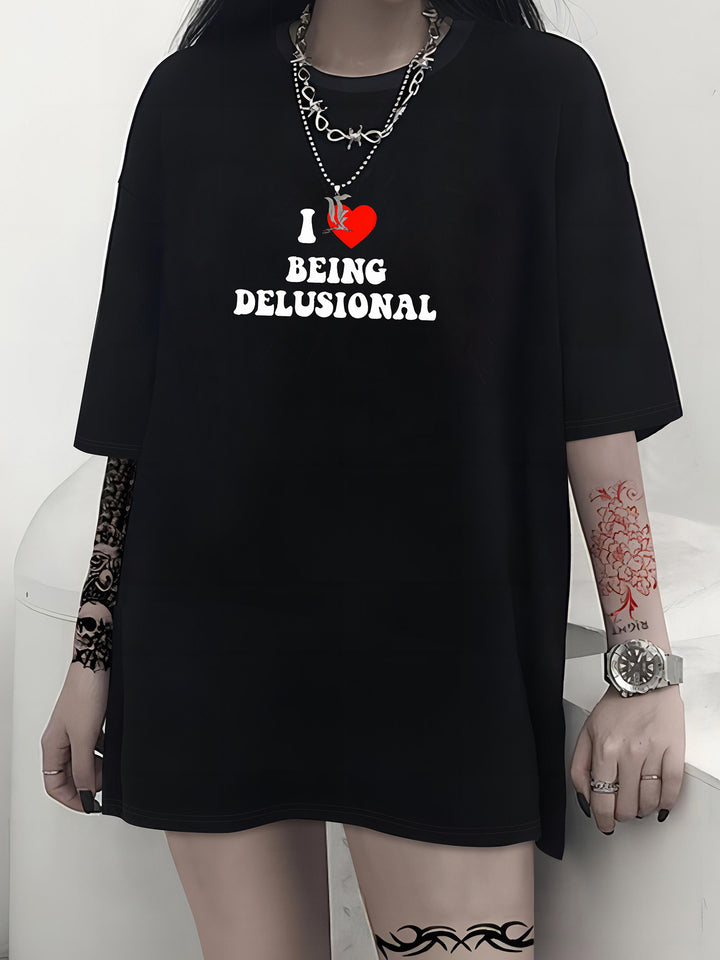 Dame T-shirt med kreativt kattemotiv og legesyg sløjfe Skovae