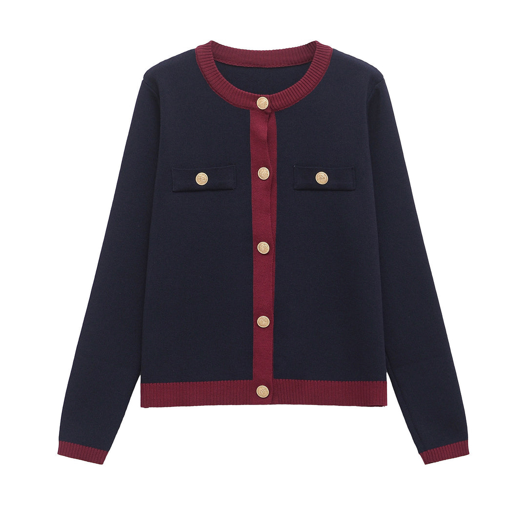 Femme Elegant Strikknap-Cardigan Stilla