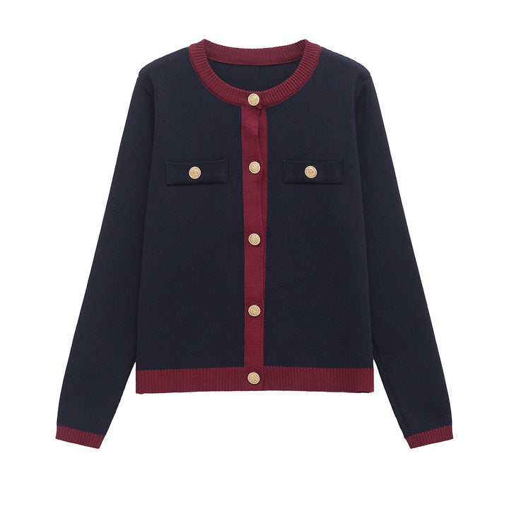 Femme Elegant Strikknap-Cardigan Stilla
