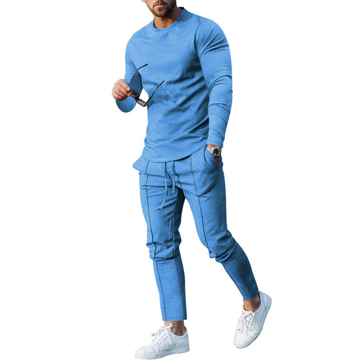 Herrer fritids-loungewear-sæt med langærmet trøje og komfortable joggingbukser Stilla