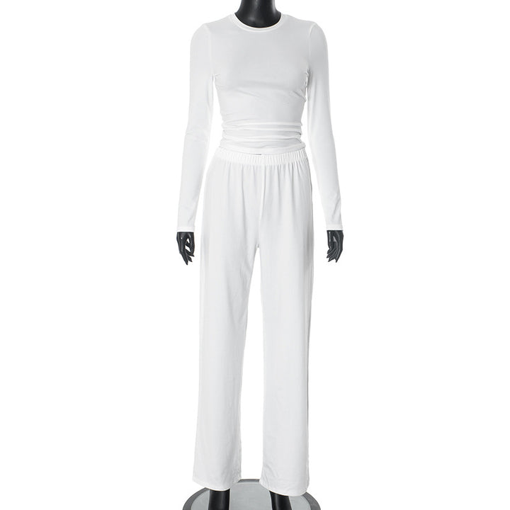 Femme Elegante Langærmet Ruffle Overall Stilla