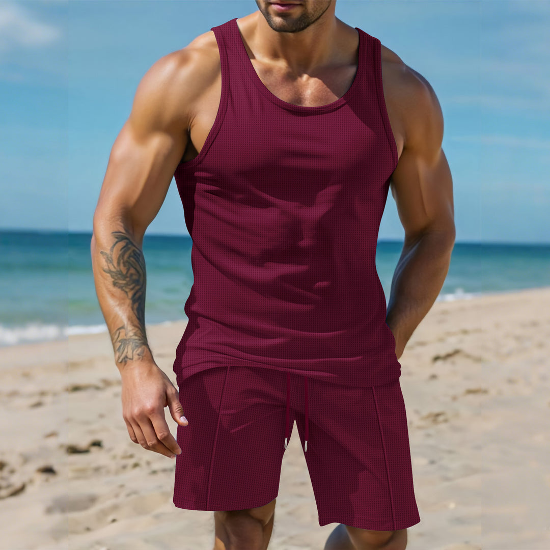 Herre Sport Tanktop og Shorts Sæt Stilla