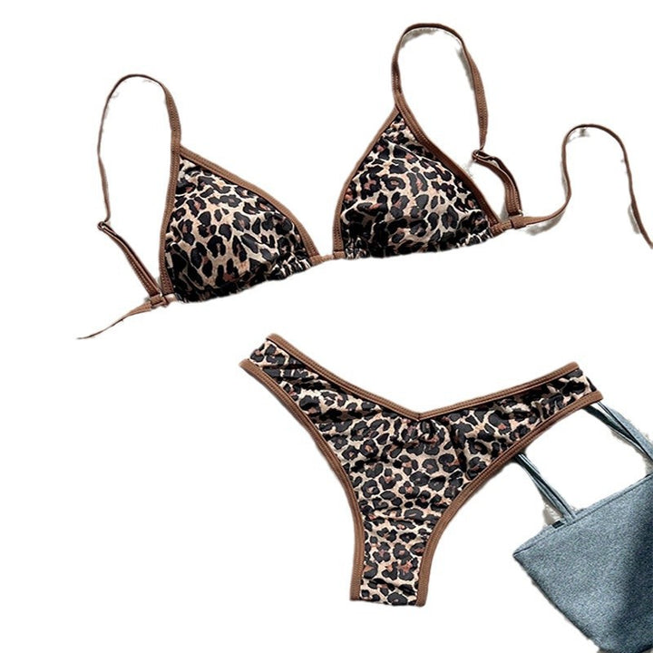 Dame triangel-bikini med levende mønstermix Skovae