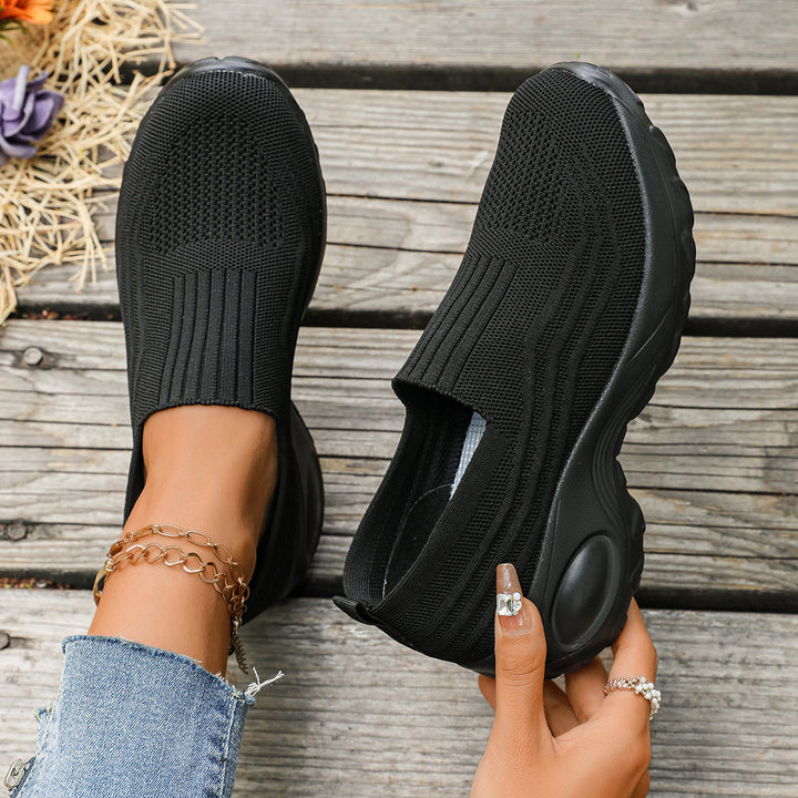 Femme Slip-On Komfort Sneakers med åndbart strikdesign Stilla