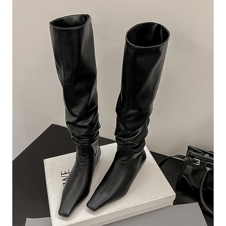 Femme Over-the-Knee Nubuck Slouchy Støvler med spids tå Stilla