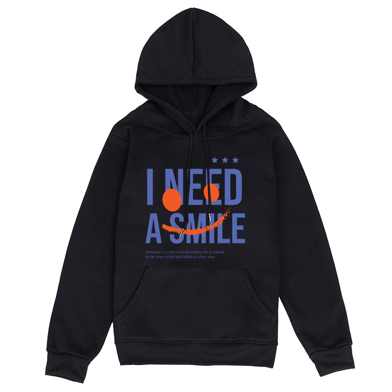Dame Sweatshirt med kænguru-lomme og afslappet statement-print Stilla