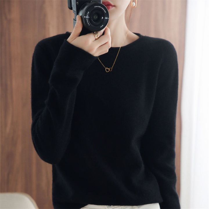 Kvinders bløde V-hals sweater Stilla