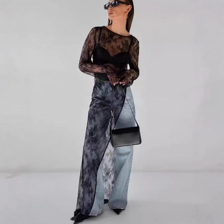 Dame elegant spidse og løse jeansbukser Stilla