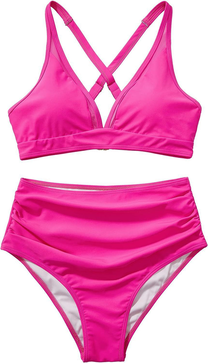 Damebikini med moderne snit og raffinerede stropper Stilla