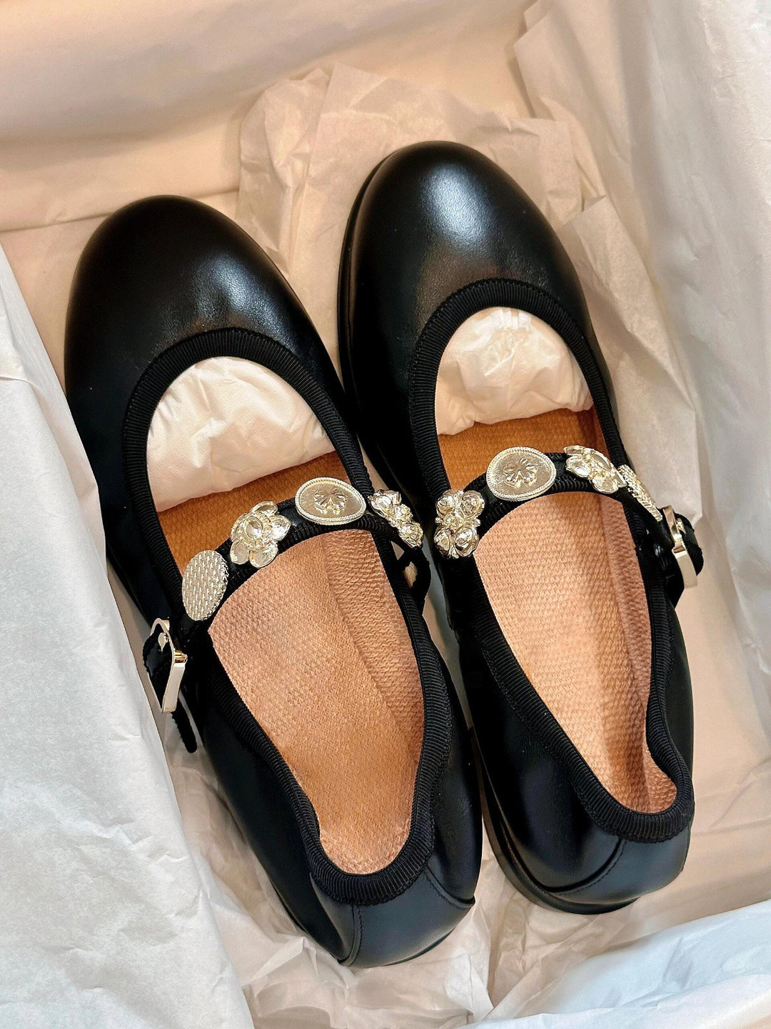 Dame Elegant Pyntet Mary Jane Ballerinas Stilla