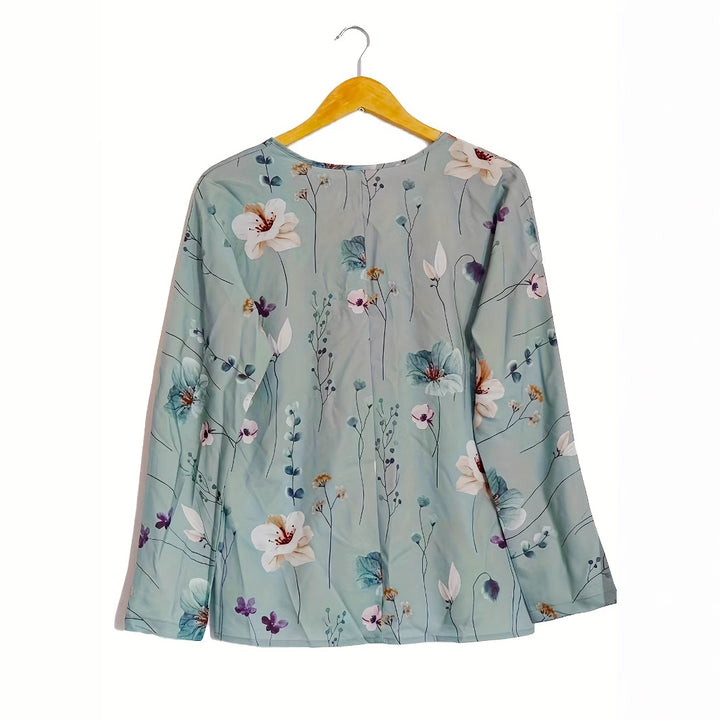 Dame bluse med blomsterprint Stilla