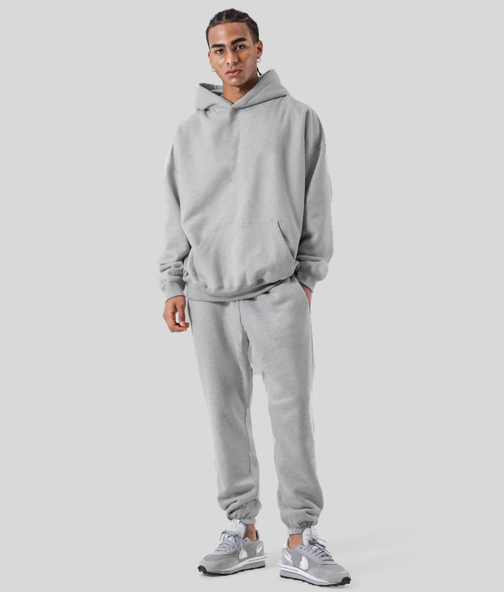Herrer Behagelig bomulds-sweatsuit med praktiske lommer og elastisk talje Stilla