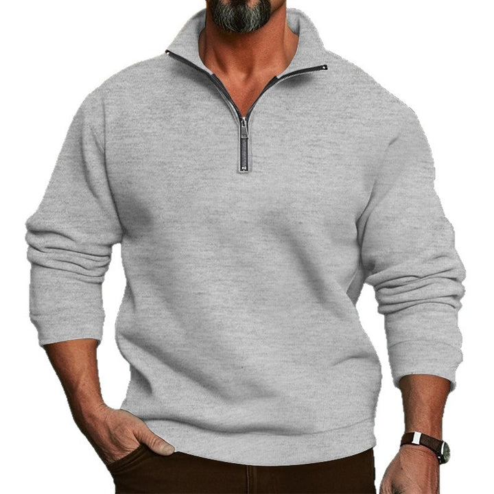 Herre sweatshirt med halvnederdel og hyggelig fleece Skovae