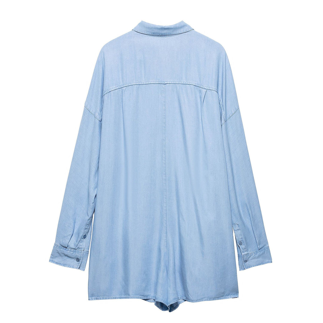 Femme Relaxed Fit Langærmet Button-Up Skjorte Stilla