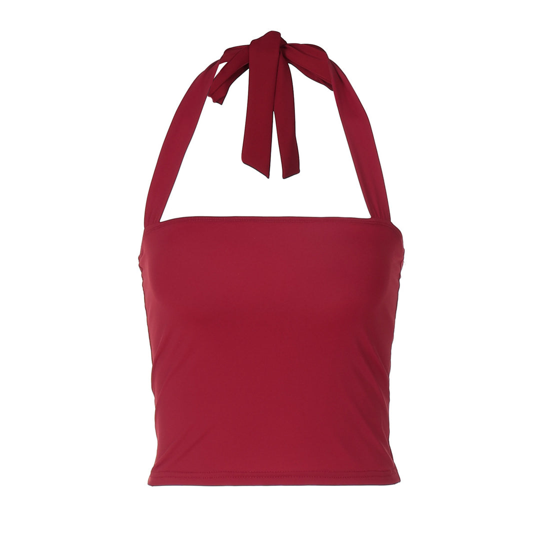 Dame Crop-Top med halterneck og elegant pasform Skovae