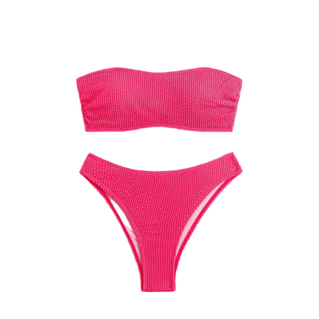Dame Hæklet Bandeau Bikini Sæt Stilla