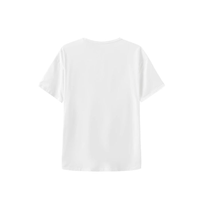 Dame T-shirt med kreativ bilmotiv og urbant skrift Skovae