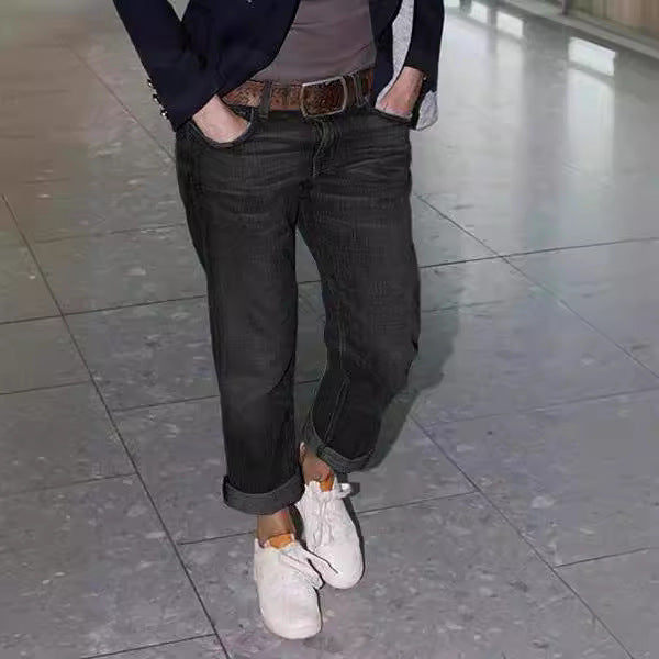 Dame Relaxed Fit Revnet Denim-Bukser Stilla
