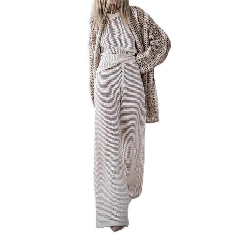Dame strikdragt i afslappet boho-stil med løs pasform Stilla