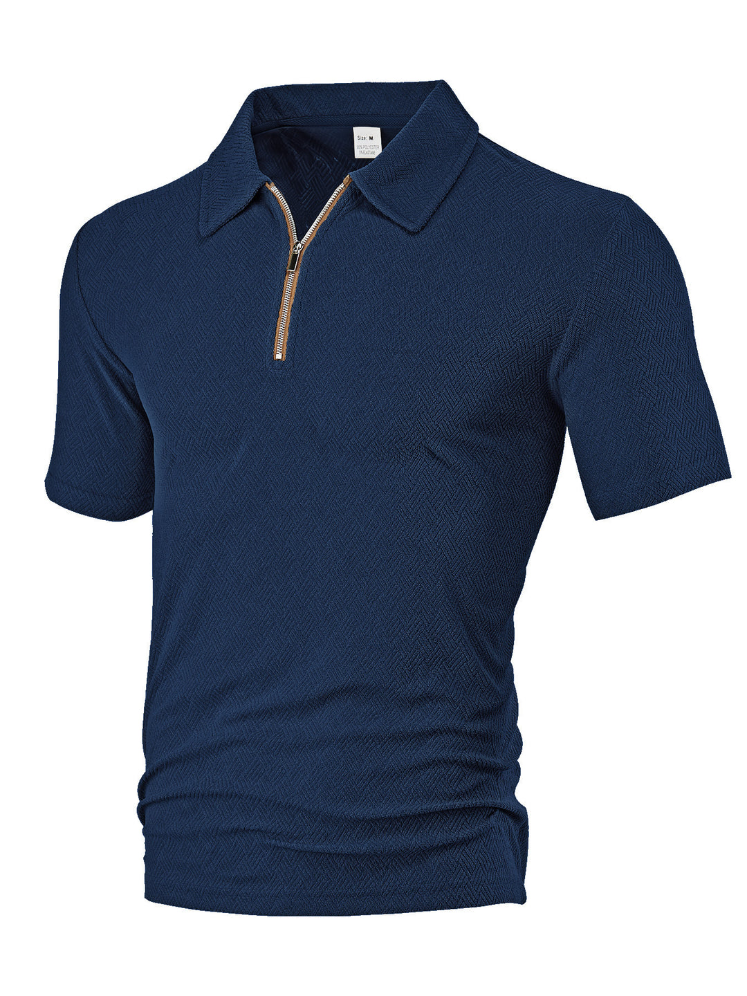 Herrer sporty kortærmet polo med lynlås og struktureret design Stilla