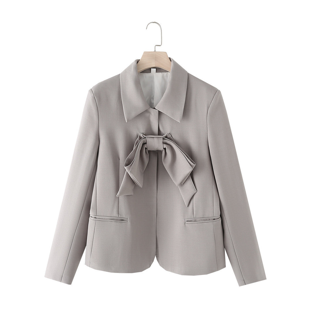Femme Tailoreret Blazer med Sløjfedetalje Stilla