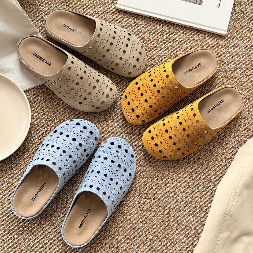 Damernes åndbare slippers med dekorativ udskæringsdesign Stilla