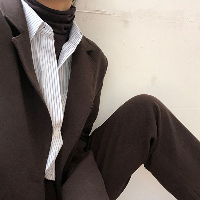 Damer fashionable langærmet bluse med striber Stilla