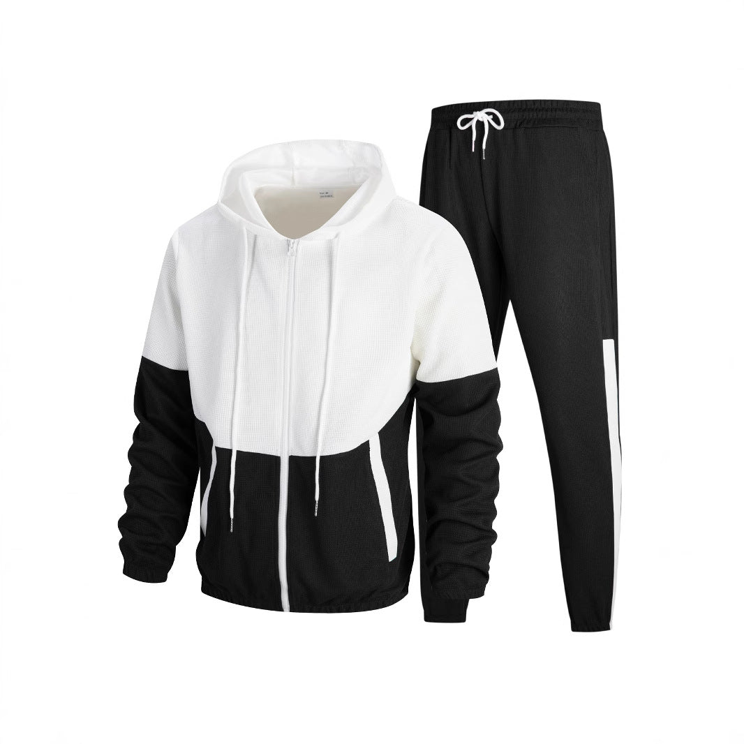 Herrer sporty outdoor sæt med åndbare materialer og stilfuldt farveblokdesign Stilla