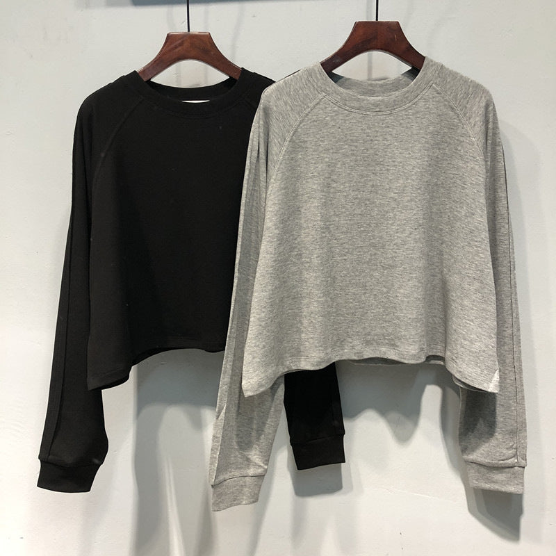 Dame Cropped Sweatshirt med behagelige Raglanærmer Stilla