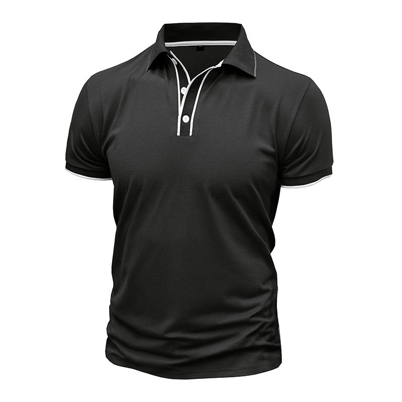 Herren Poloshirt med åndbart funktionsmateriale og moderne knapdesign Stilla