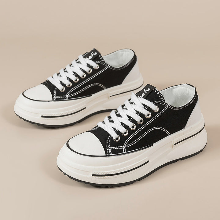 Dame mode sneakers med en dämpende plateau og åndbar overfladestruktur Stilla