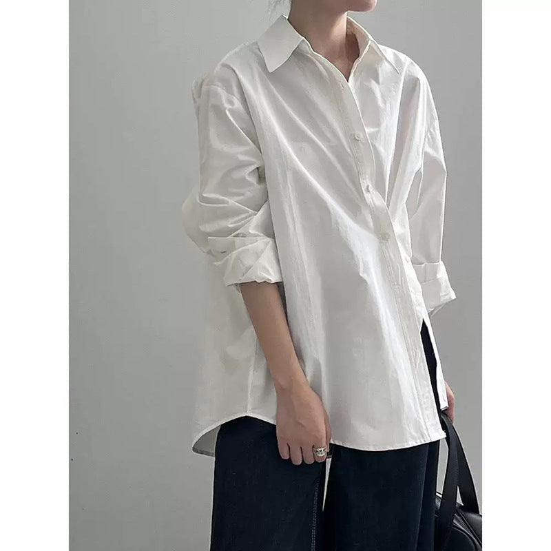 Damer afslappet overshirt-bluse med elegant snit og fine detaljer Stilla