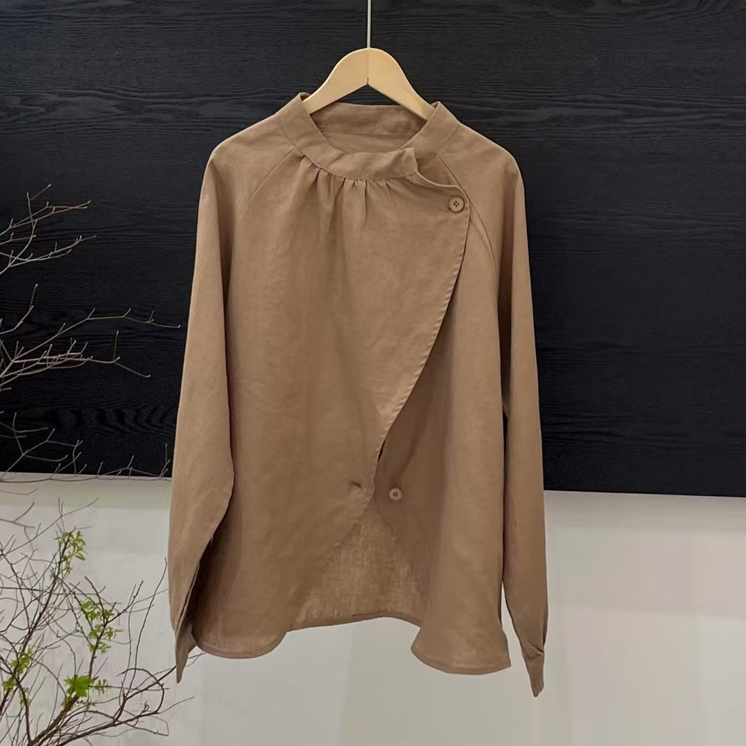 Femme Draped Wrap Bluse Stilla