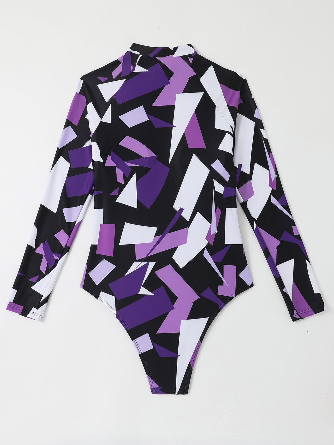 Dame Sporty Éntpiece Badedragt med moderne geometrisk grafikdesign Stilla
