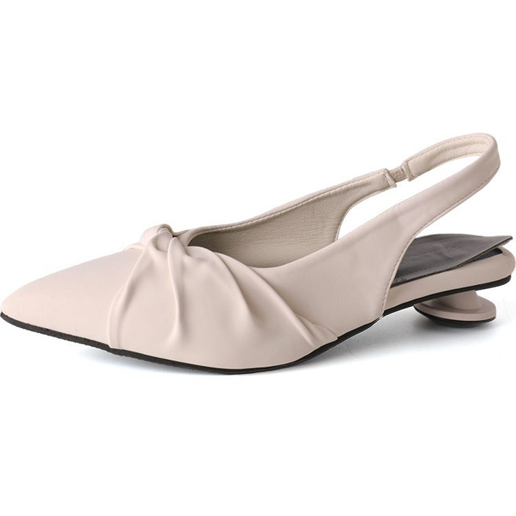 Femme Spidsnaht Slingback-Hæle med knyttet design Stilla