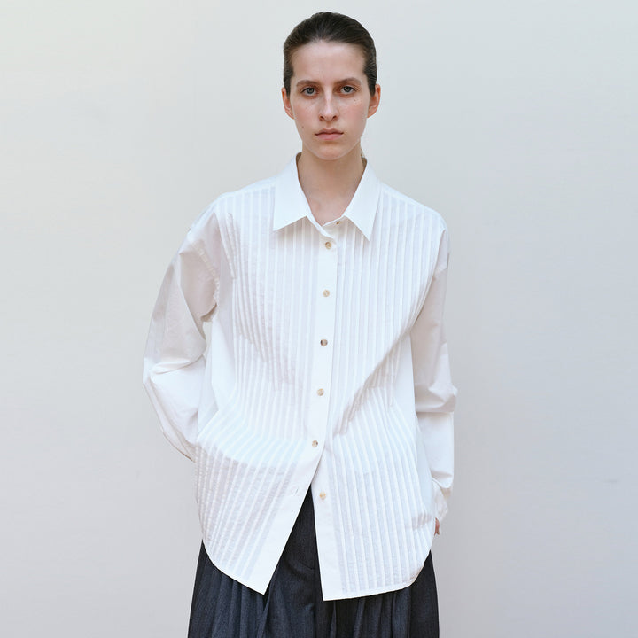 Kvinder luftig skjorte bluse med tekstureret design Stilla
