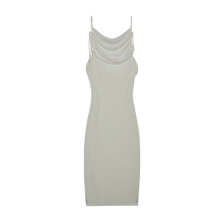 Dame Elegant Draperet Slipkjole Stilla