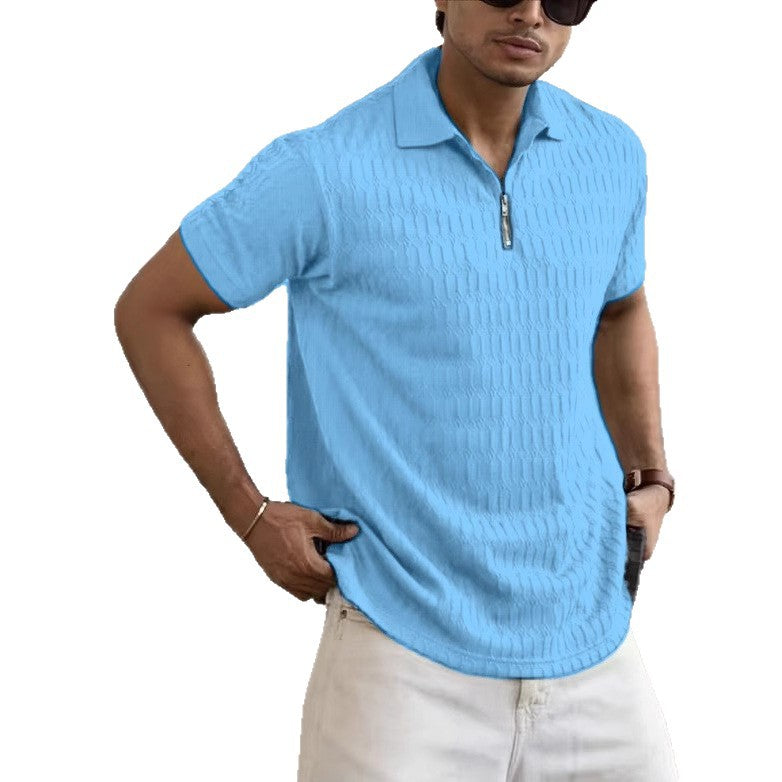 Herrer Struktur Polo Shirt Stilla