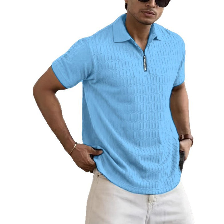 Herrer Struktur Polo Shirt Stilla
