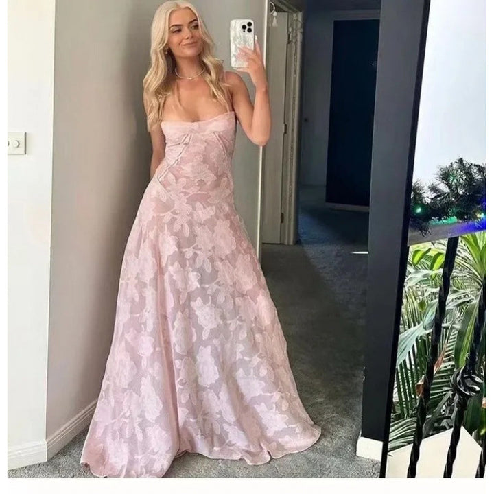 Dame Floral Blonde Maxi Kjole Stilla