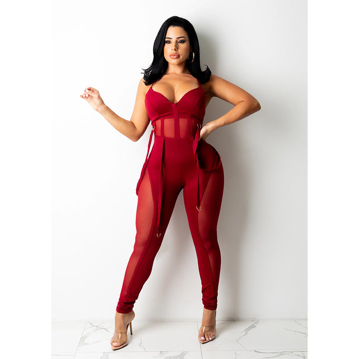 Dame Mesh-panel Jumpsuit Stilla