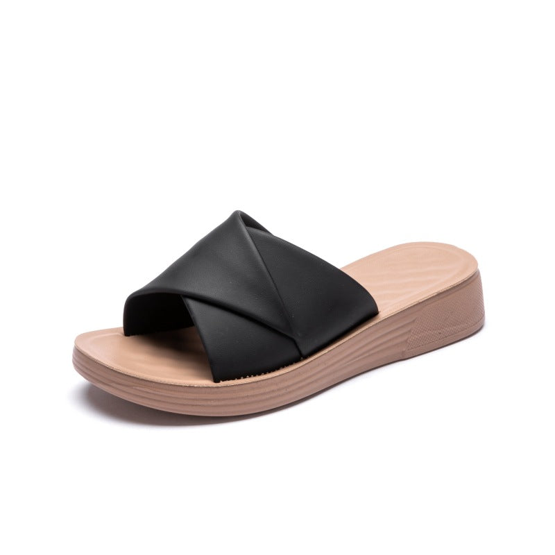 Femme Sleek Crossband Slide Sandaler med Komfortfodseng Stilla