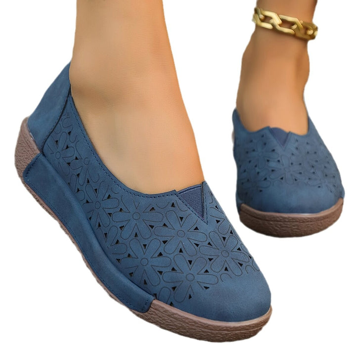 Dame Slip-On Sneakers med elegant blomstermønster og skridsikker sål Stilla